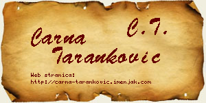 Čarna Taranković vizit kartica